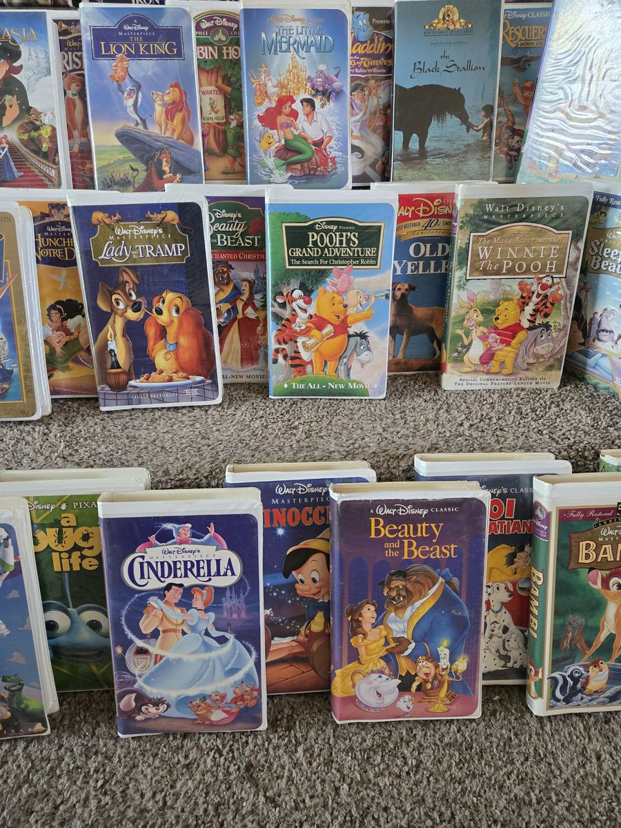 Huge Collection of Disney VHS (46 Titles, many Rare + Valuable)