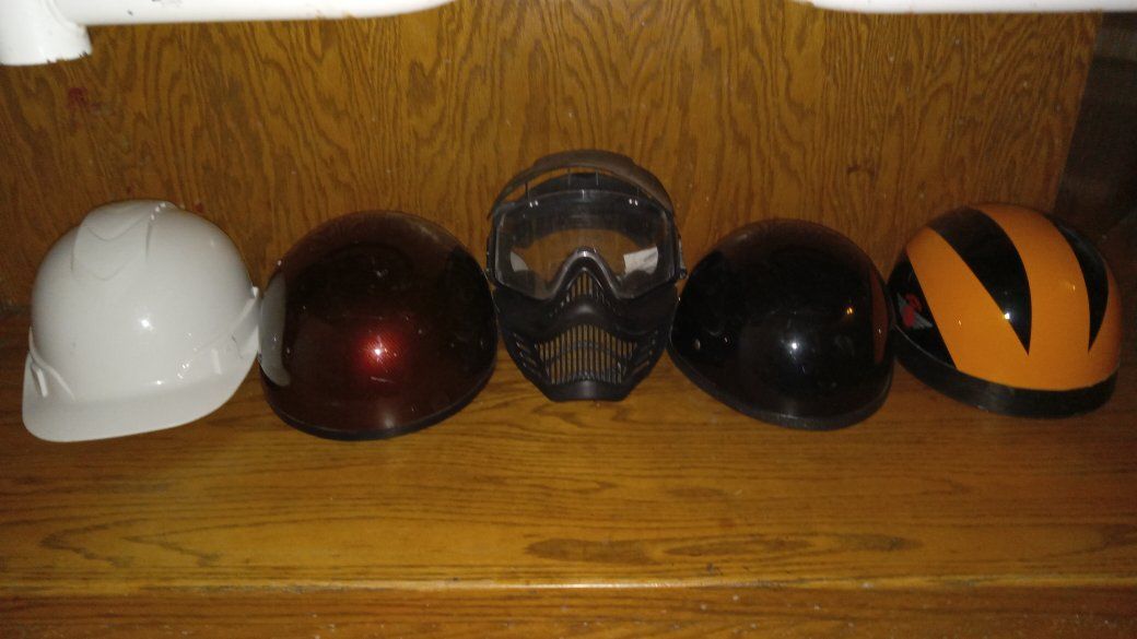 4 Heavy Duty Helmets Dirt Bike/Motorcycle Gear and a Mask
