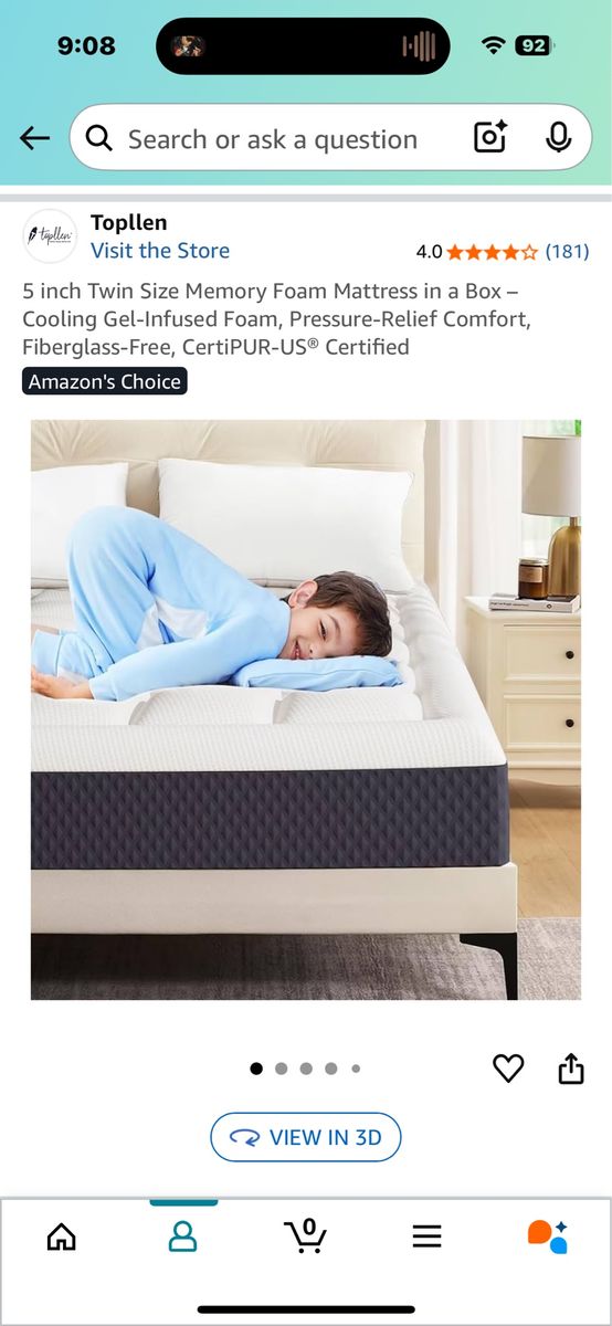 2 twin gel cooling memory foam mattresses