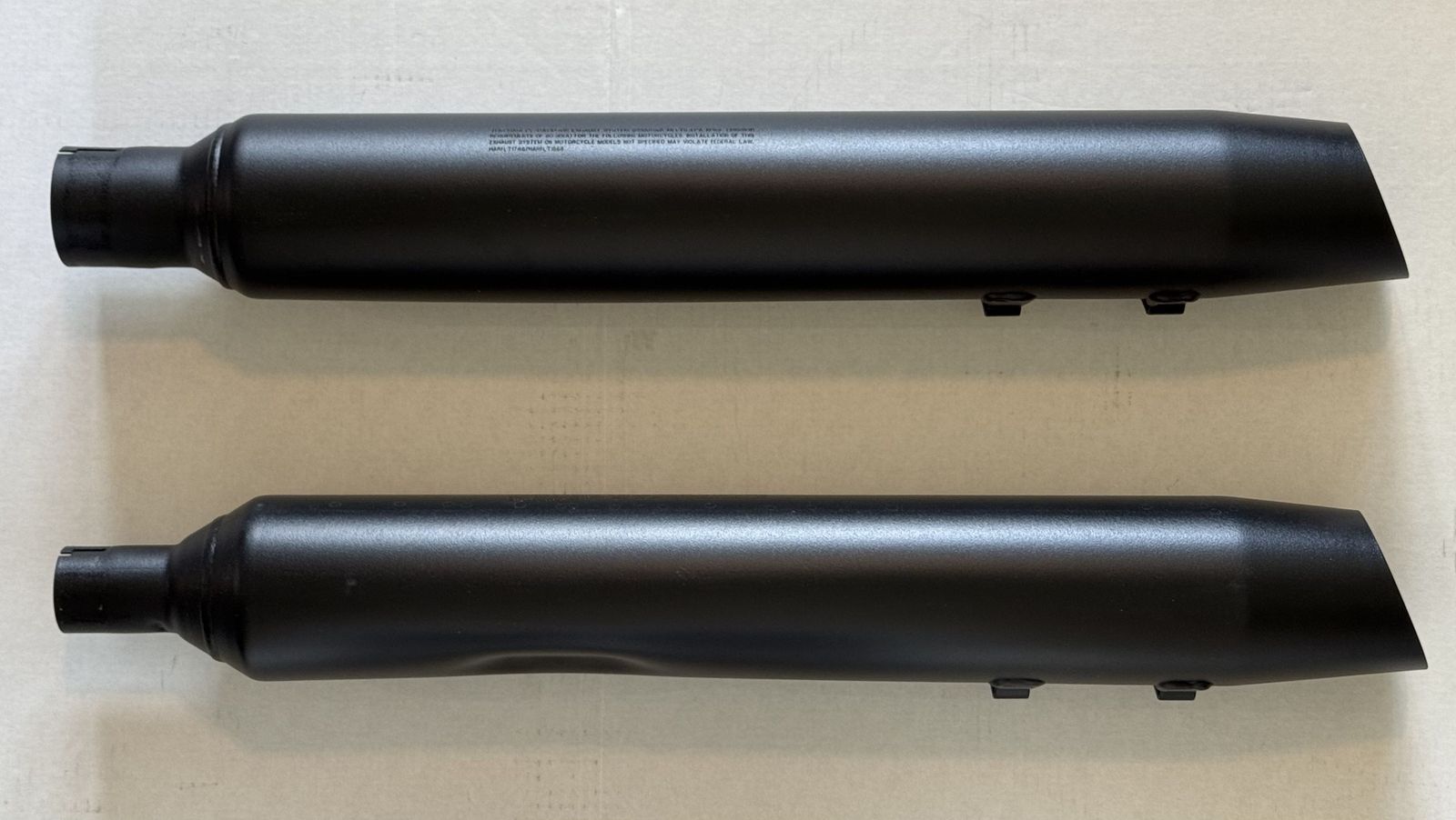 OEM Harley-Davidson HARFLT1746B Slip-on Mufflers  - Matte Black Powder Coating