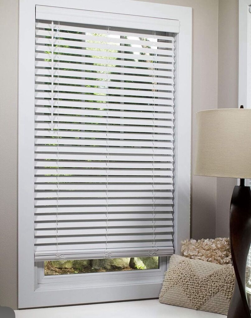 New Allen + Roth Faux Wood Blinds – 36” x 64”