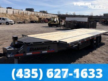 8.5x22 Diamond C DET 208 Deckover Tilt Trailer -  18K GVWR -