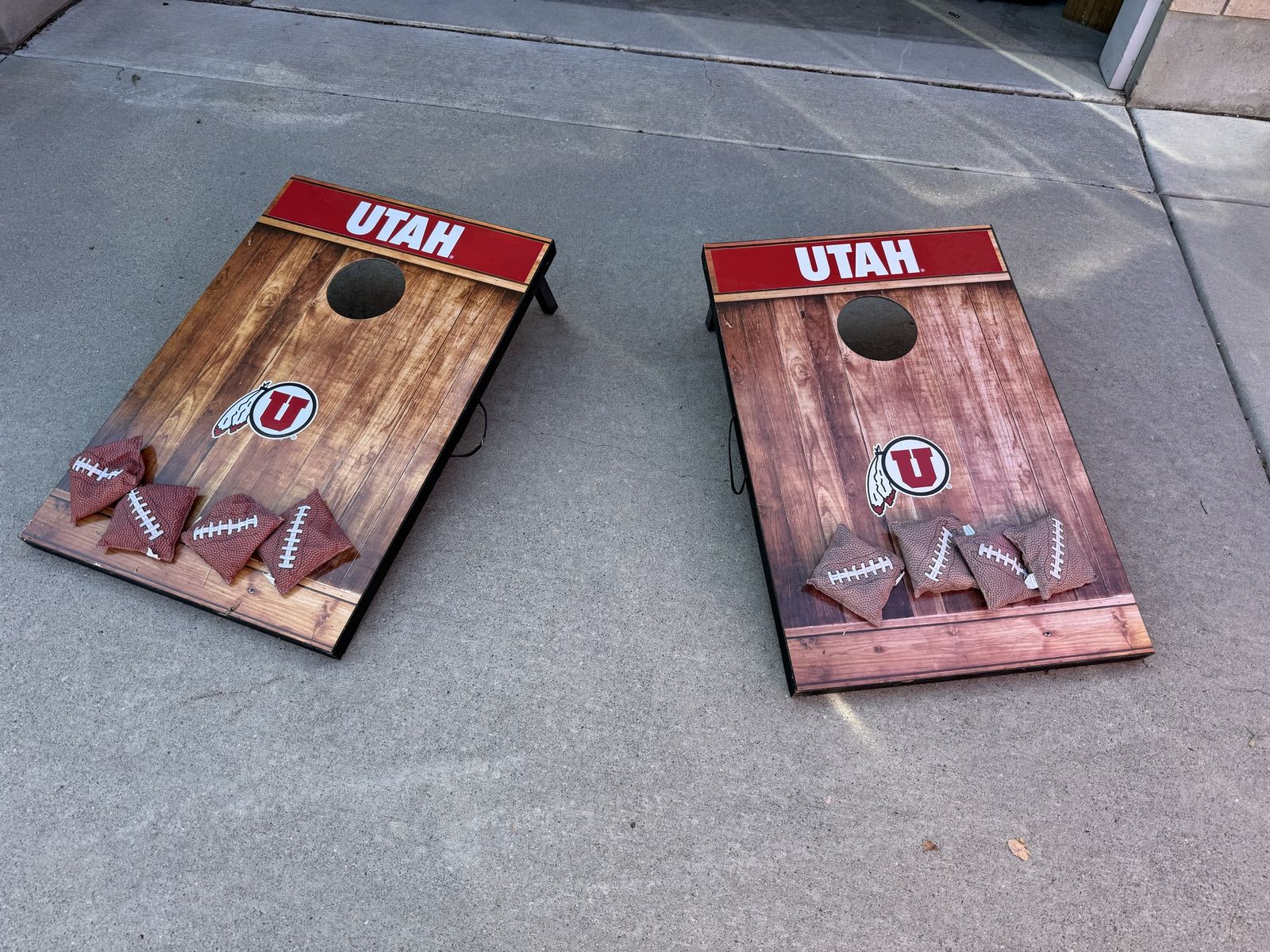 Utah branded cornhole game