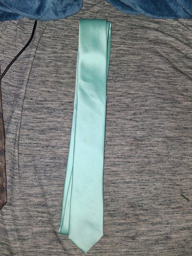 Mint Green Satin Necktie - Men's Regular Width Tie