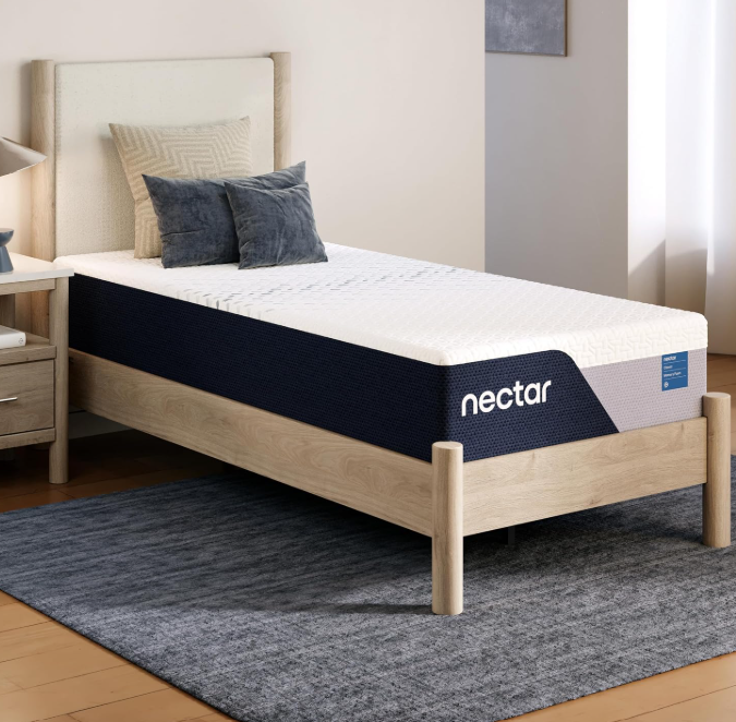 Nectar 12” Memory Foam Mattress, Twin, Firm Feel, 1-Year Trial