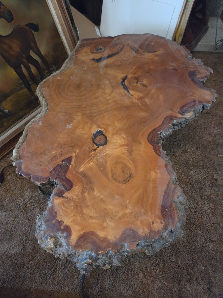 Log coffee table.