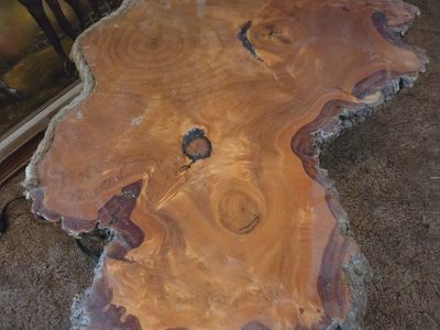 Log coffee table.