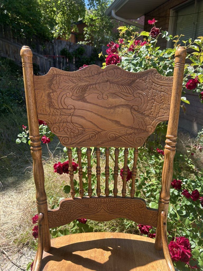 Vintage Oak Pressed Kitchen Chairs