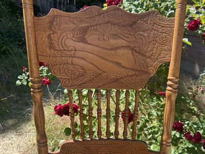 Vintage Oak Pressed Kitchen Chairs