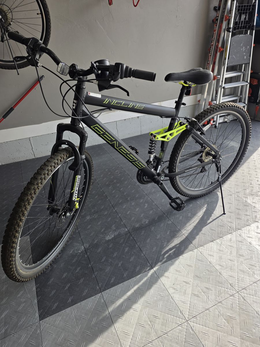 Genesis Incline GS-72950 Full Suspension Mountain Bike - Black/Lime Green