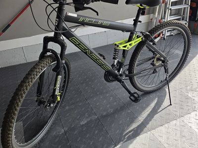 Genesis Incline GS-72950 Full Suspension Mountain Bike - Black/Lime Green