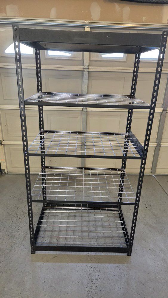 Black Metal Wire garage Storage Shelving Unit