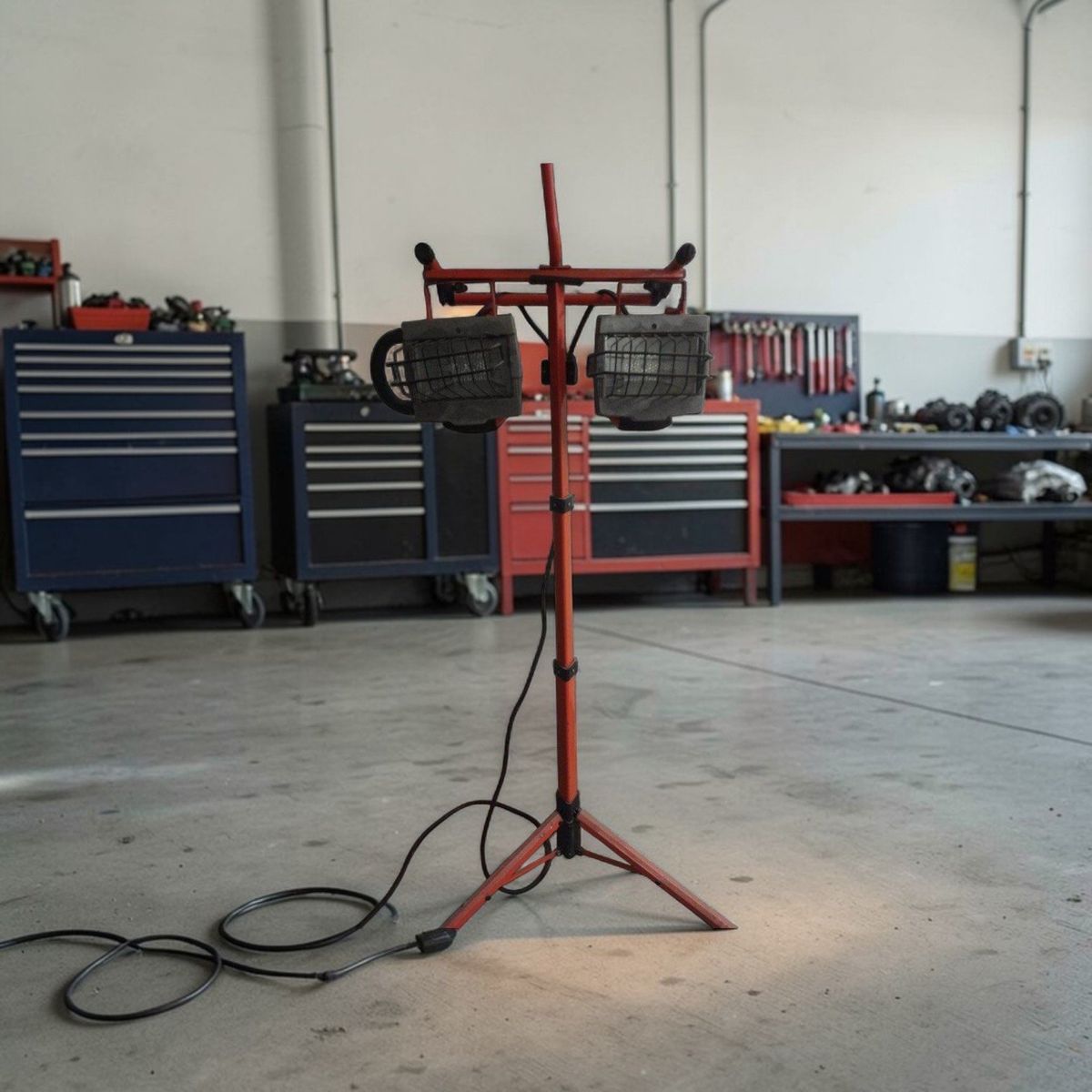 Large Dual-Head Tripod Work Light