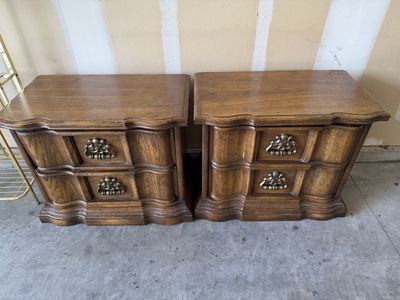Vintage solid wood night stands a pair of 2