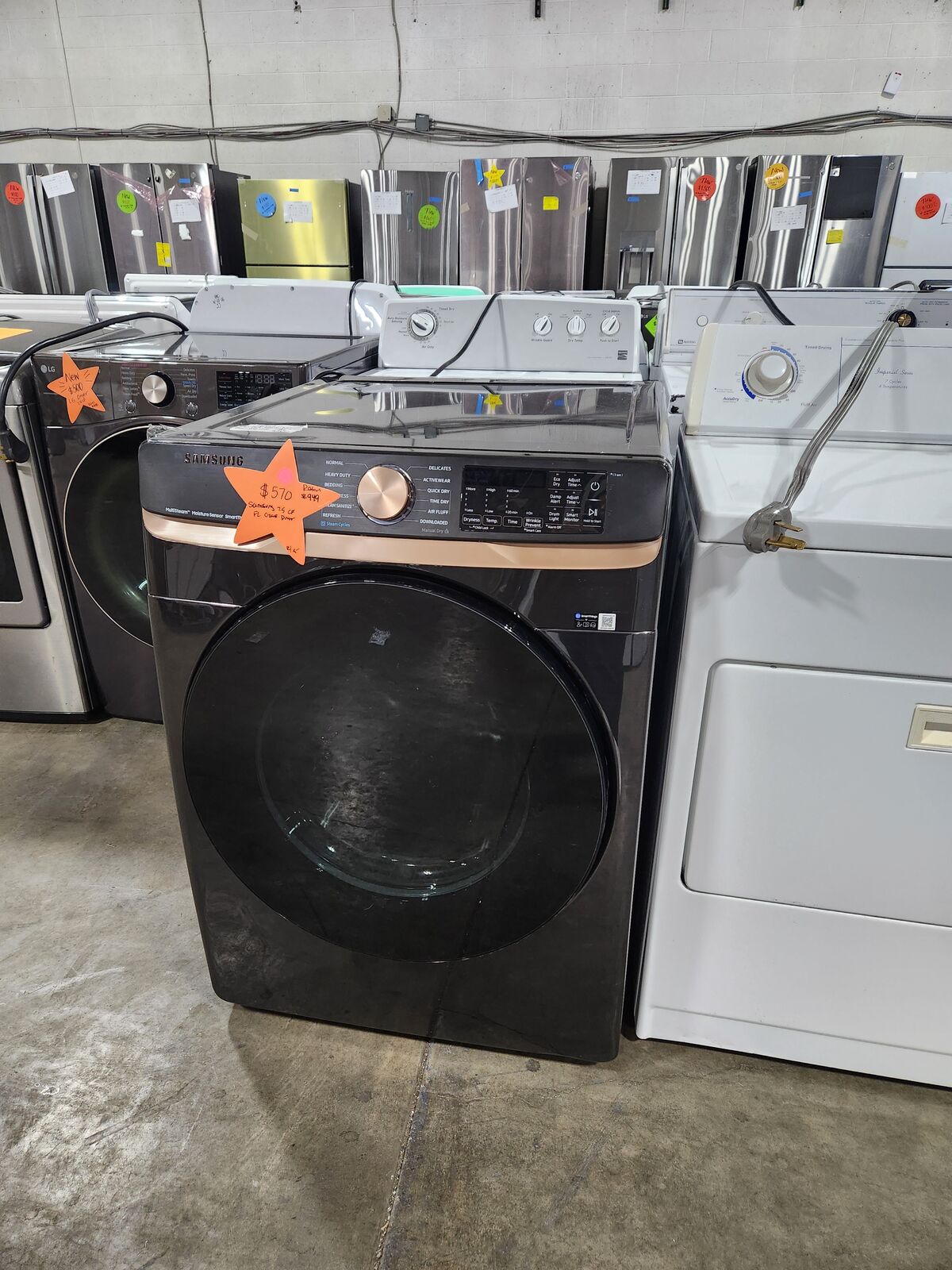 BEAUTIFUL BRAND NEW! SAMSUNG 7.5 CF FRONTLOAD GAS DRYER!