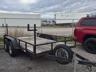 Aztec double axel trailer.
