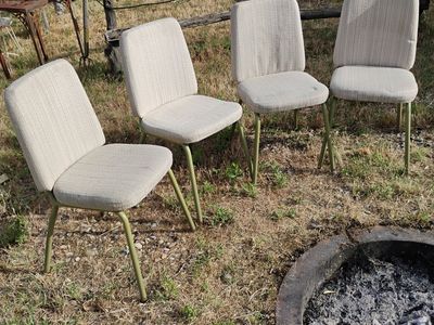 Set Of 4 MCM Dinning Chairs, Original Fabric
