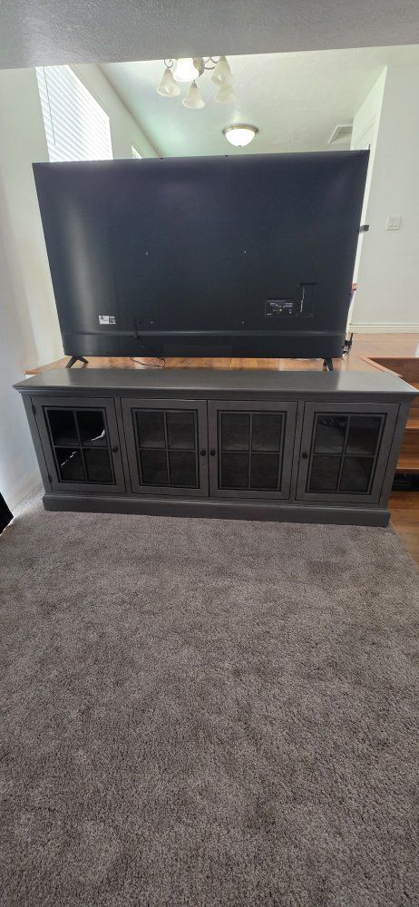 84" rustic gray tv stand