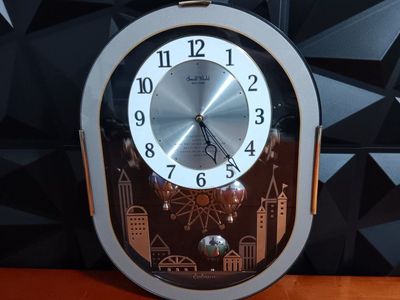 Rhythm "Magic Balloons" Magic Motion Musical Wall Clock with Animated Figurines - 4MH758-R08