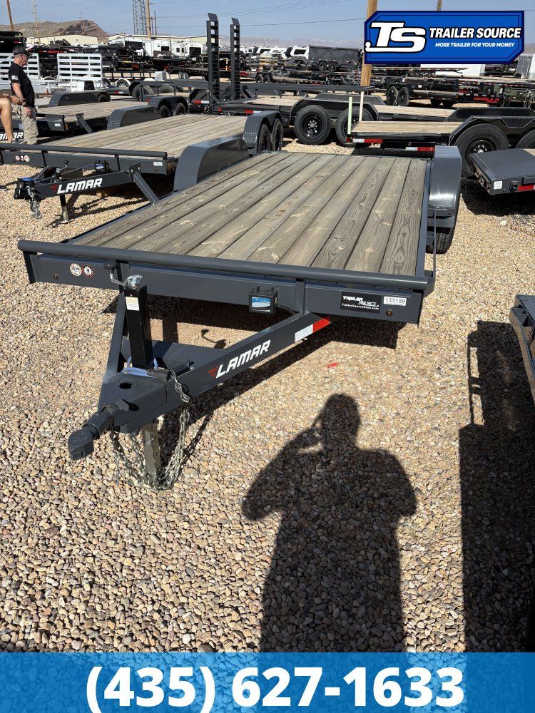 7x18 Lamar CC Flatbed Car Hauler Trailer - 10K GVWR -