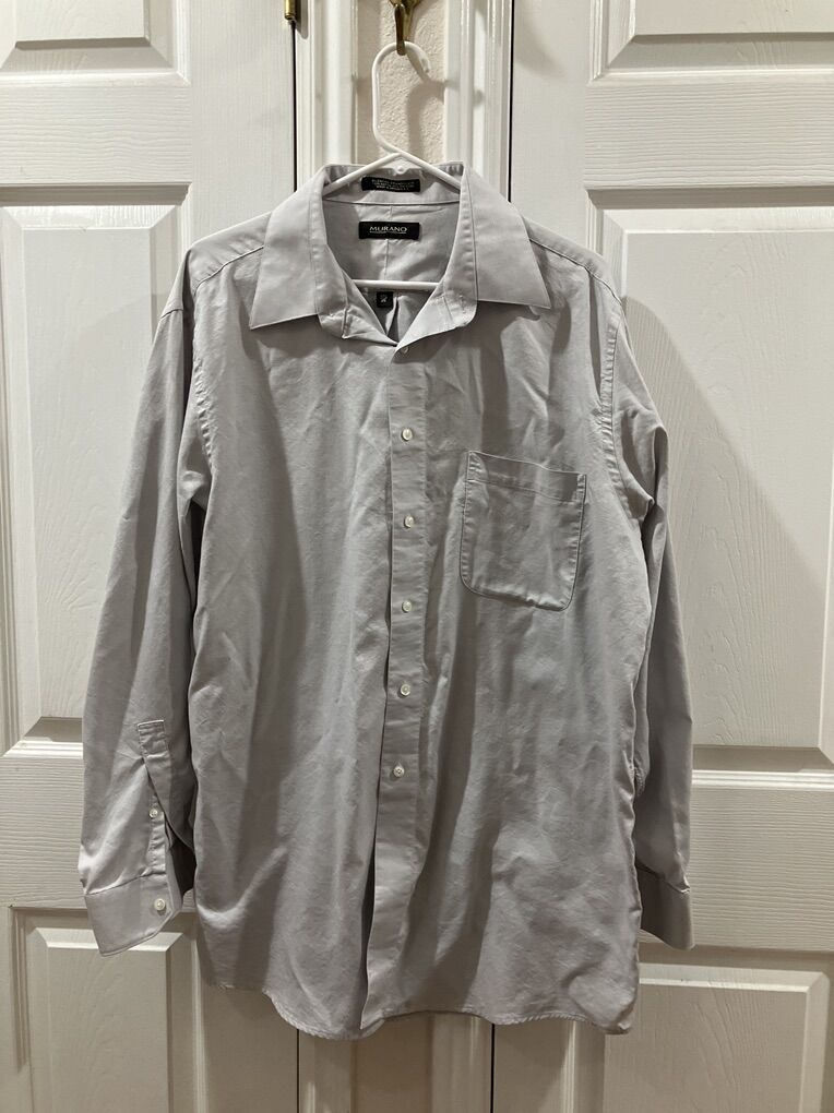 Light Gray Murano Button Up Dress Shirt