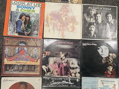 Vintage Vinyl LP Record Lot - Joni Mitchell, STYX, Sonny & Cher, Bread, Barry Manilow & More (10 Albums)
