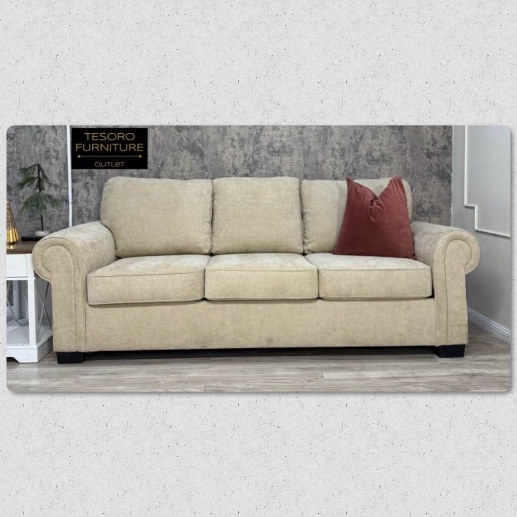 ASHLEY BEIGE SOFA FREE DELIVERY