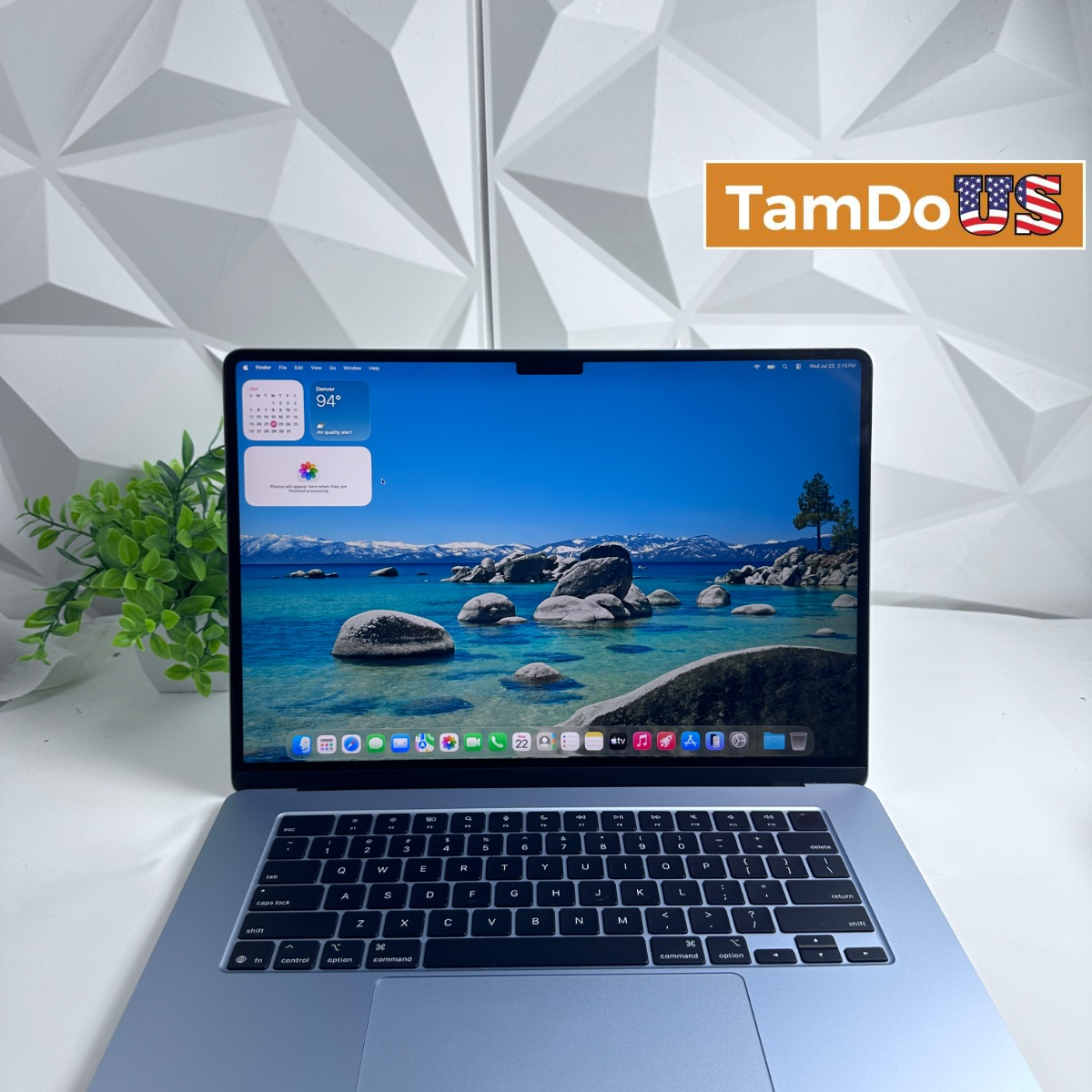MacBook Air (15-inch, M4, 2025) 10-Core GPU, 24GB, 512GB SSD, Sky Blue