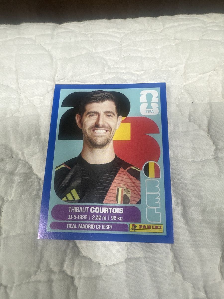 Panini FIFA World Cup Thibaut Courtois Real Madrid CF Trading Card Soccer Sticker