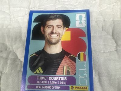 Panini FIFA World Cup Thibaut Courtois Real Madrid CF Trading Card Soccer Sticker