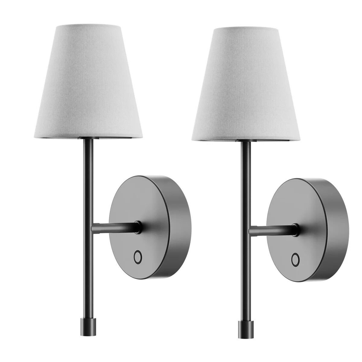 Globe Electric 65000115 Wireless Rechargeable LED integrated Wall Sconce 2-pack 1806224 #98723