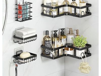 Corner Shower Caddy Set with Soap Holder
