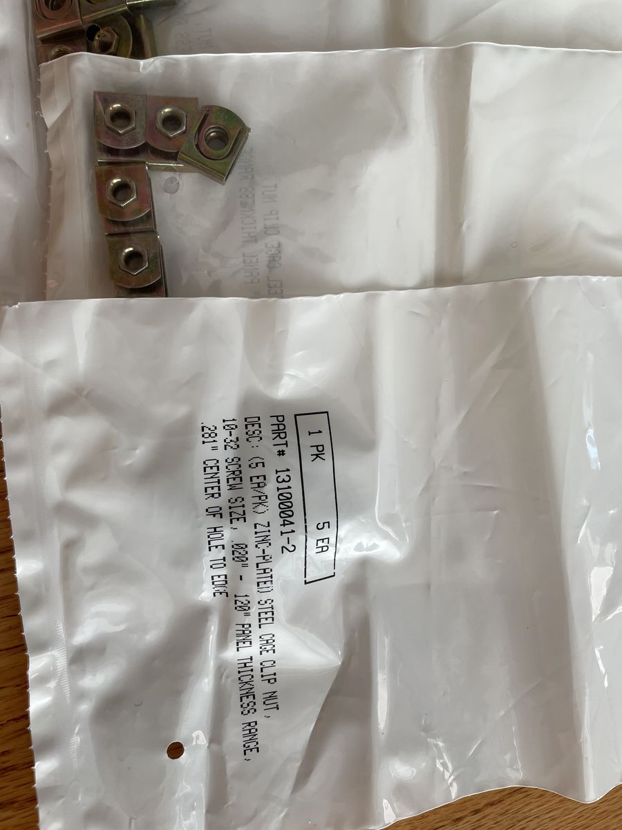 13100041-2  Zinc Plated Steel Cage Clip Nits