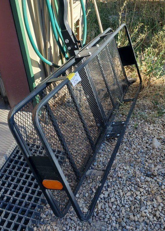 Folding Hitch-Mounted Cargo Carrier Basket