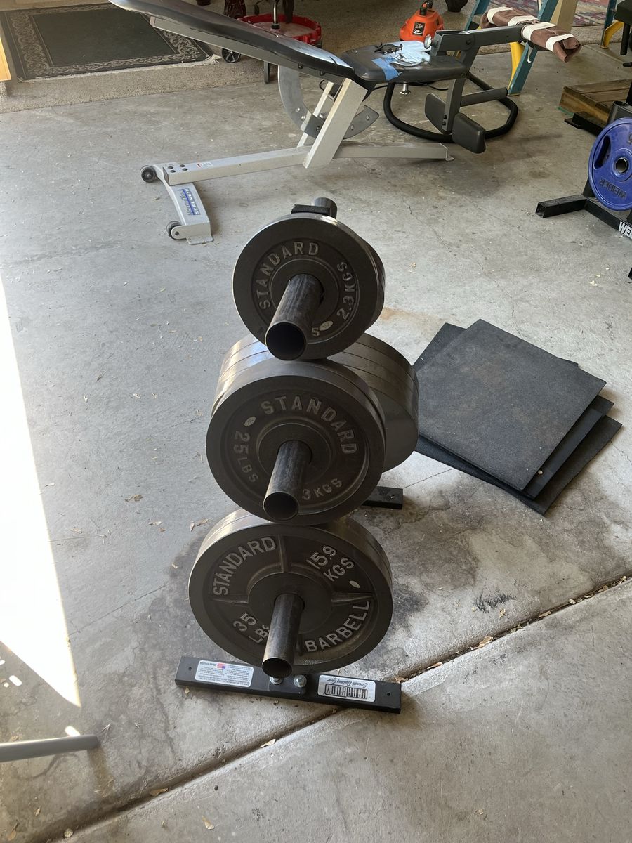 Weight plates and weight tree