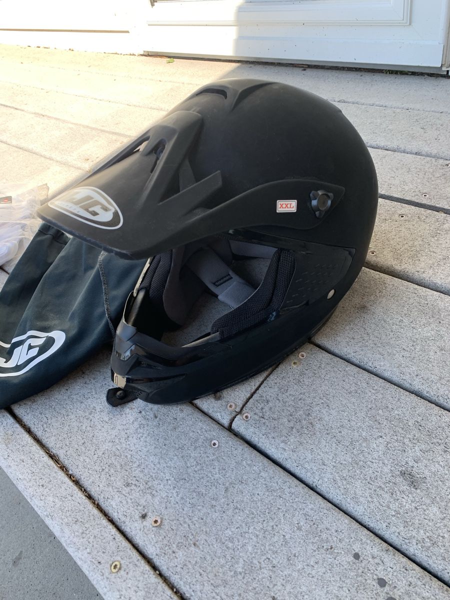 HJC CS-MX 2 Solid Matte Black Motocross Helmet - Size XXL, Excellent Condition