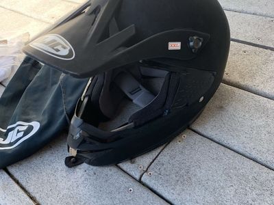 HJC CS-MX 2 Solid Matte Black Motocross Helmet - Size XXL, Excellent Condition