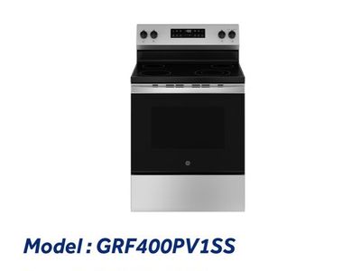 New in box! GE ENERGY STAR 30" Stainless Steel Free-Standing Electric Range GRF400PV1SS