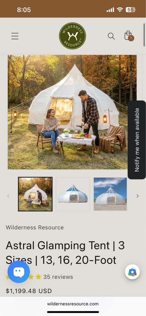 Spacious 20x20 Tent : Ideal for Camping, Glamping, Events & Outdoor Markets