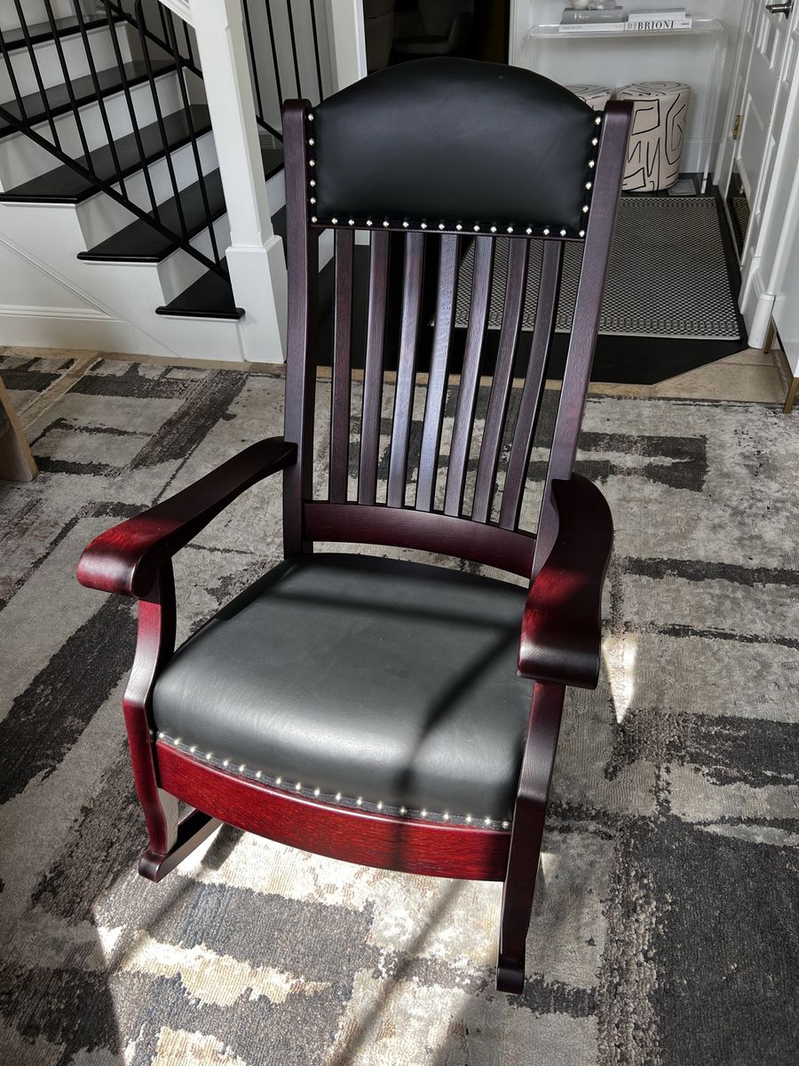 Buckeye Rockers Leather Rocking Chair