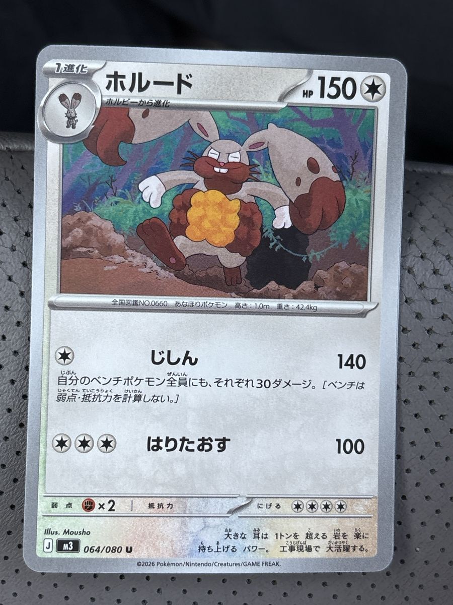 Pokemon Japanese ホルード Horudo Holo 064/080 U Trading Card Game Rare