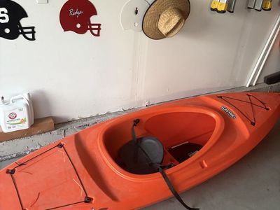 Rush lifetime 9.5 Recreational Kayak - Orange Sit-Inside with Seat