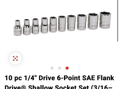 2 Snap on 10 pc shallow socket setup