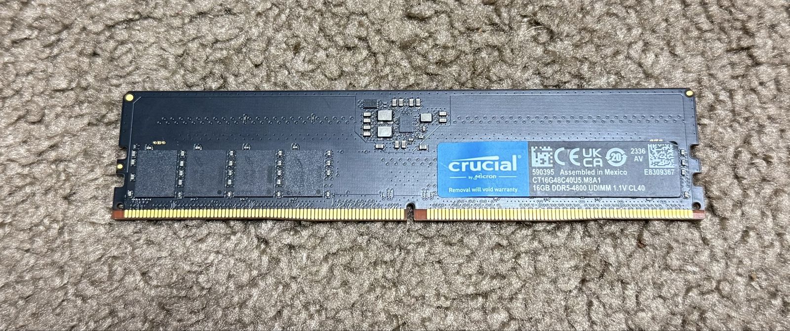 16 GB DDR5 Crucial - FOR PARTS