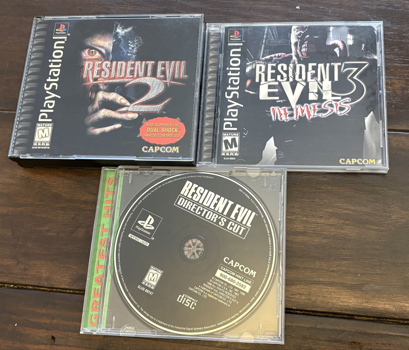 Resident Evil 1 Directors cut, 2 & 3 for PlayStation 1 PS1
