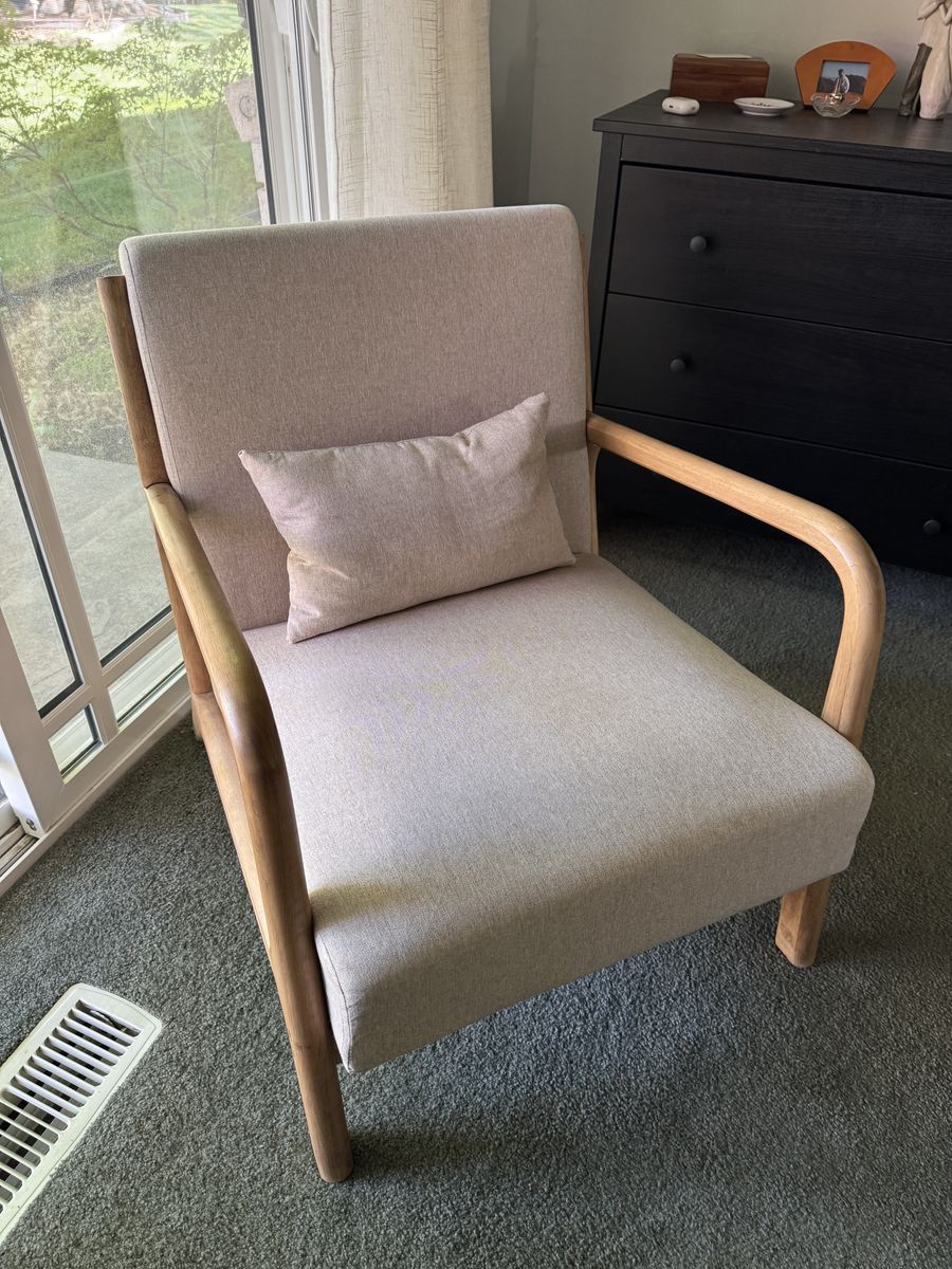 Cream arm chair