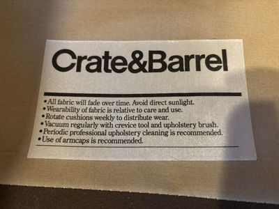 Crate & Barrel Sofa and Armchair Set