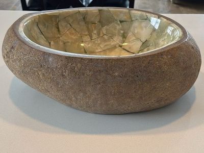 Natural Stone & Onyx Vessel Sink - Unique Bathroom Fixture