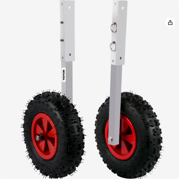 Boat Launching Wheels, 12\" Boat Transom Launching Wheel, 600 LBS Loading Capacity