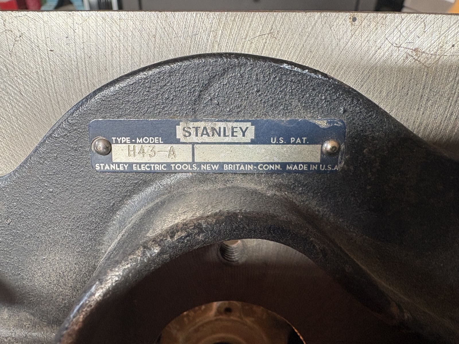 Vintage Stanley H43-A Electric Jointer / Router Shaper Attachment